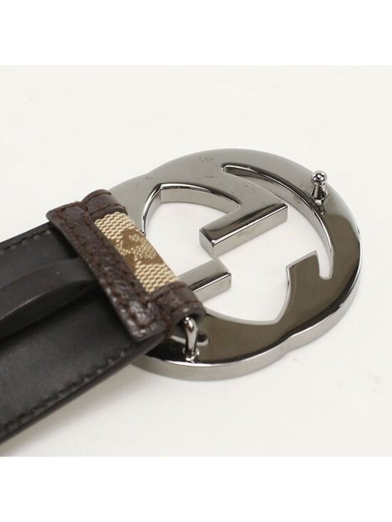 Gucci Interlocking Belt GG Canvas Leather main image 7